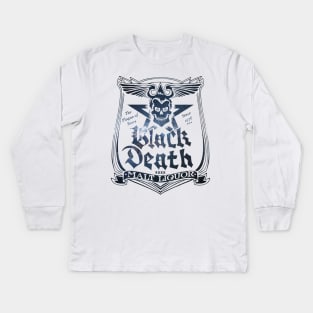 Black Death Malt Liquor Vintage Kids Long Sleeve T-Shirt